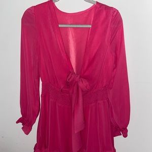 Amazon pink long sleeve dress